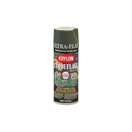 Krylon Camouflage Paint with Fusion for Plastic Technology; Camouflage Olive;, Can 4293